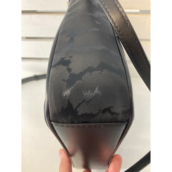 MICHAEL KORS, MEDIUM BLACK NYLON ANIMAL PRINT CROSSBODY BAG - Picture 8 of 12